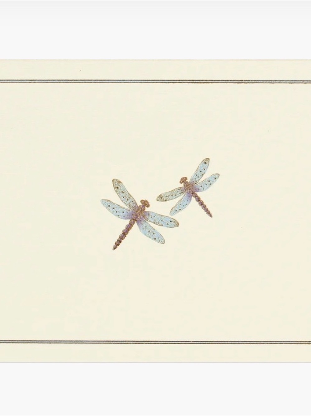 Blue Dragonfly Blank Stationary Cards